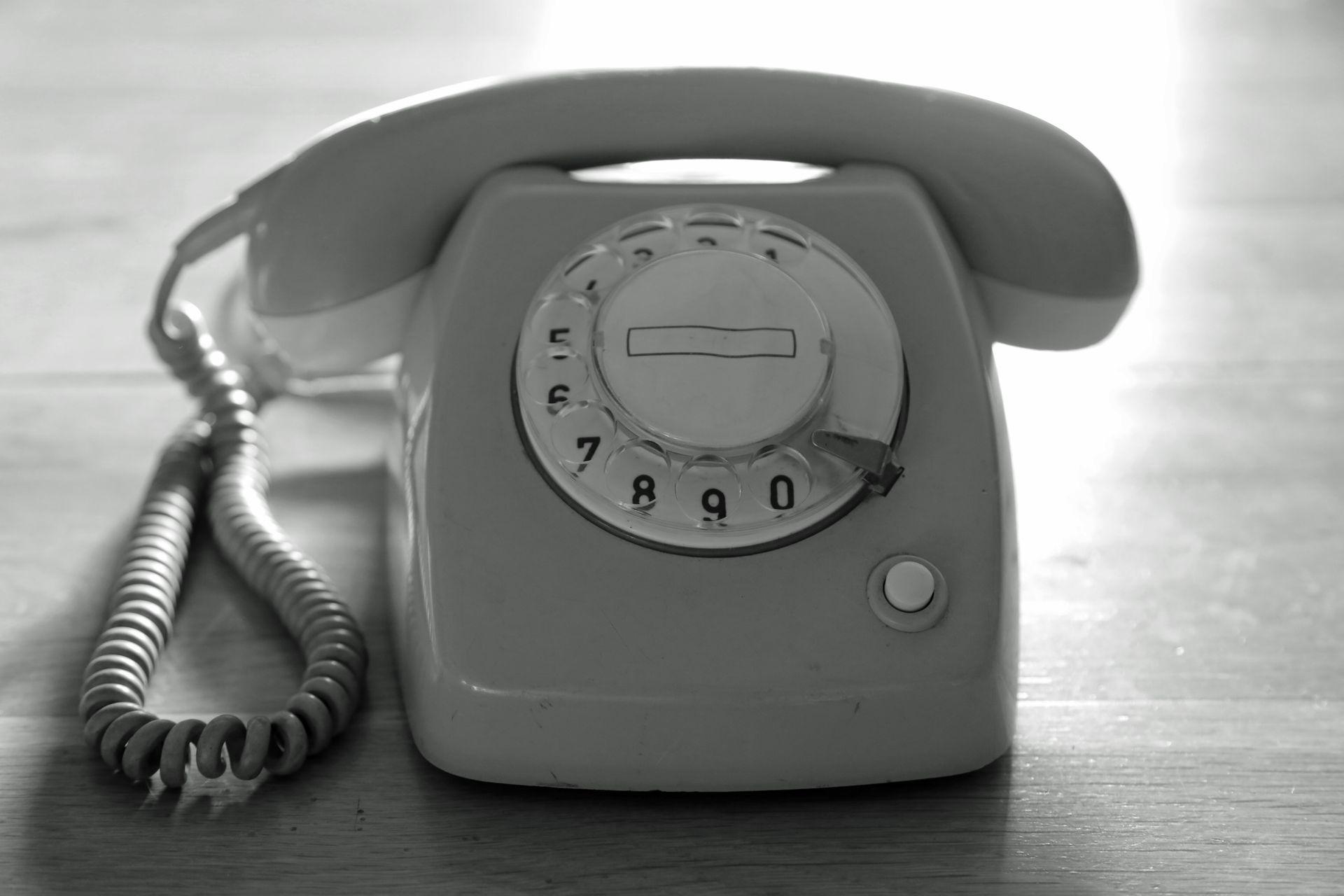 High contrast rotary telephone dial